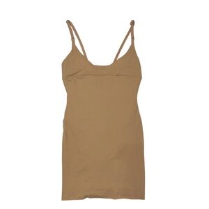 Flexees Women's Tan Slip Take Inches Off WYOB Firm Slip Shaper size Large